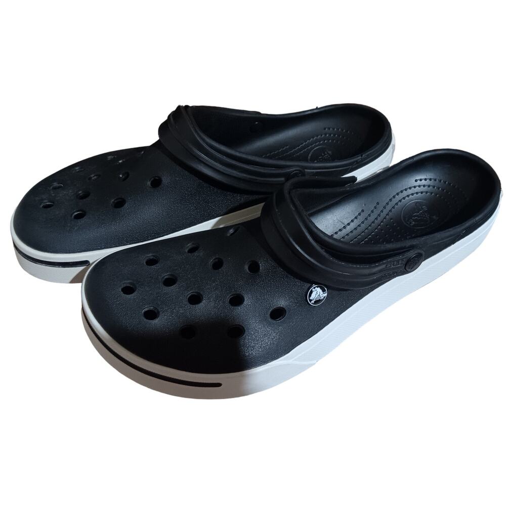 Crocs Men's Slides Size 13 Black Really Good Condition Back Strap